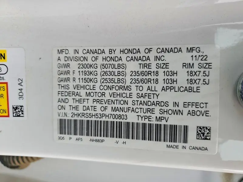 2023 HONDA CR-V SPORT  