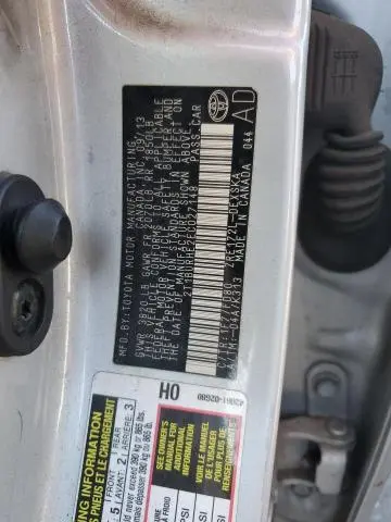 2014 TOYOTA COROLLA L  