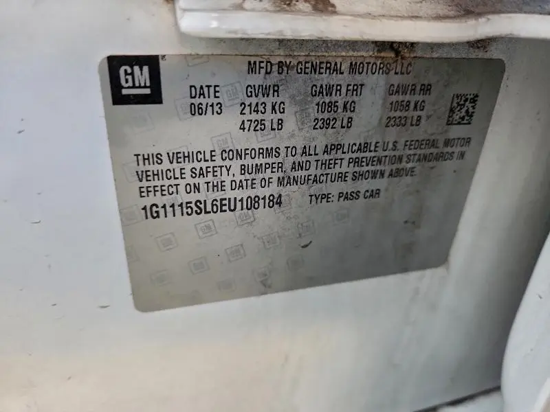 2014 CHEVROLET IMPALA LT  