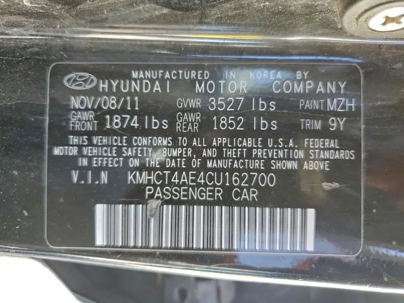 2012 HYUNDAI ACCENT GLS  
