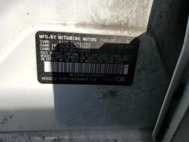 2020 MITSUBISHI MIRAGE G4 SE  