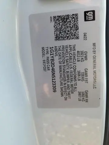 2022 CHEVROLET CORVETTE STINGRAY 2LT  