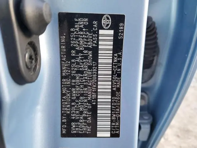 2013 TOYOTA CAMRY L  