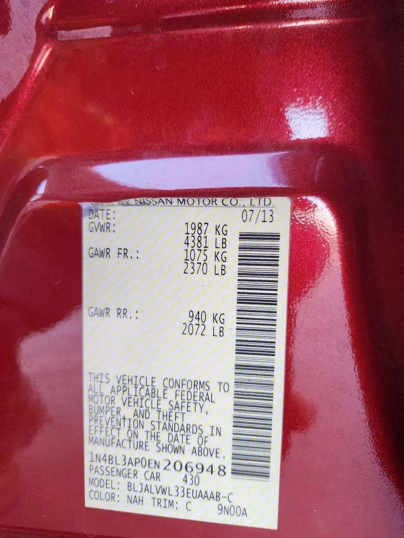 2014 NISSAN ALTIMA 3.5S  