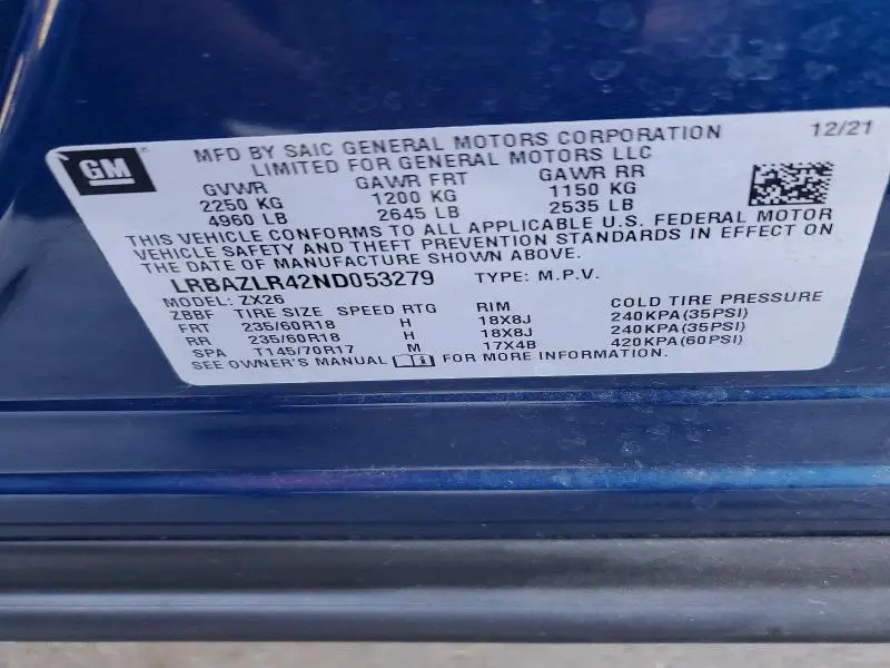 2022 BUICK ENVISION PREFERRED  