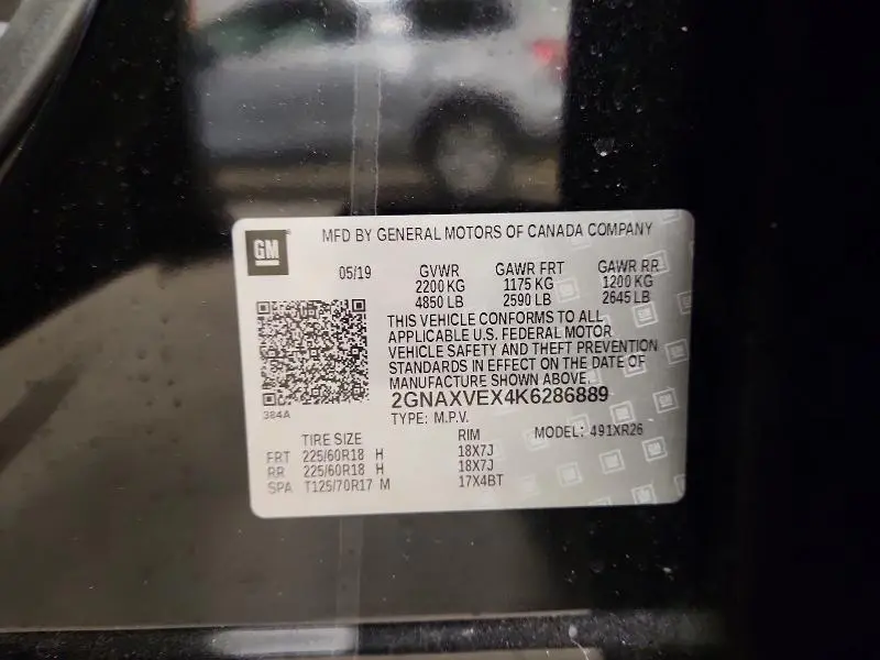 2019 CHEVROLET EQUINOX LT  