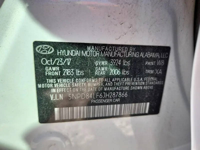 2018 HYUNDAI ELANTRA SEL  