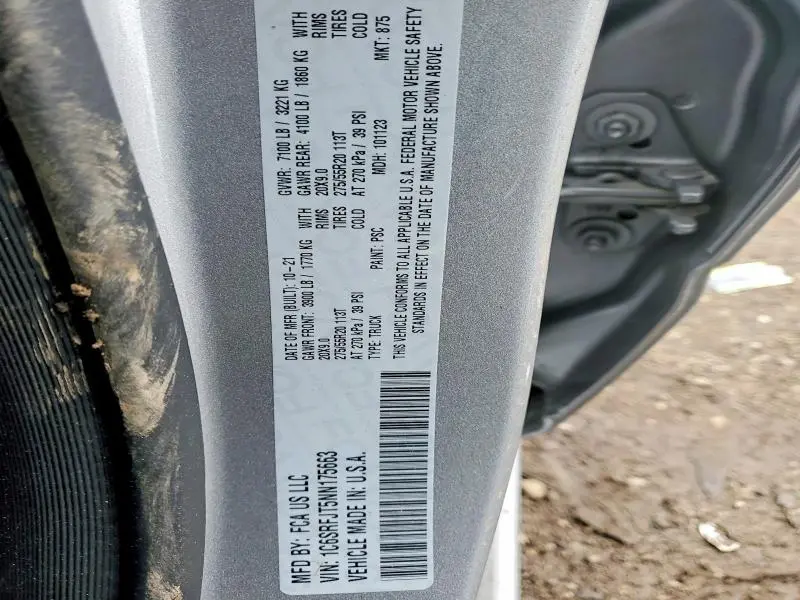 2022 RAM 1500 LARAMIE  