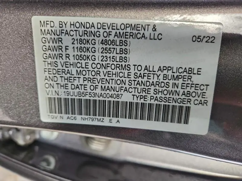 2022 ACURA TLX TECH A  