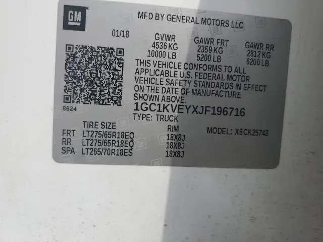 2018 CHEVROLET SILVERADO K2500 HEAVY DUTY LT  