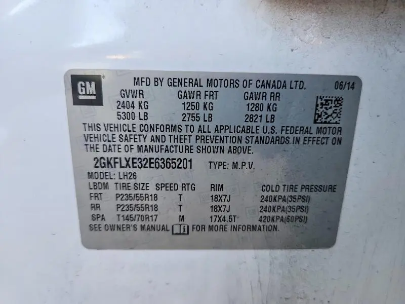 2014 GMC TERRAIN SLT  
