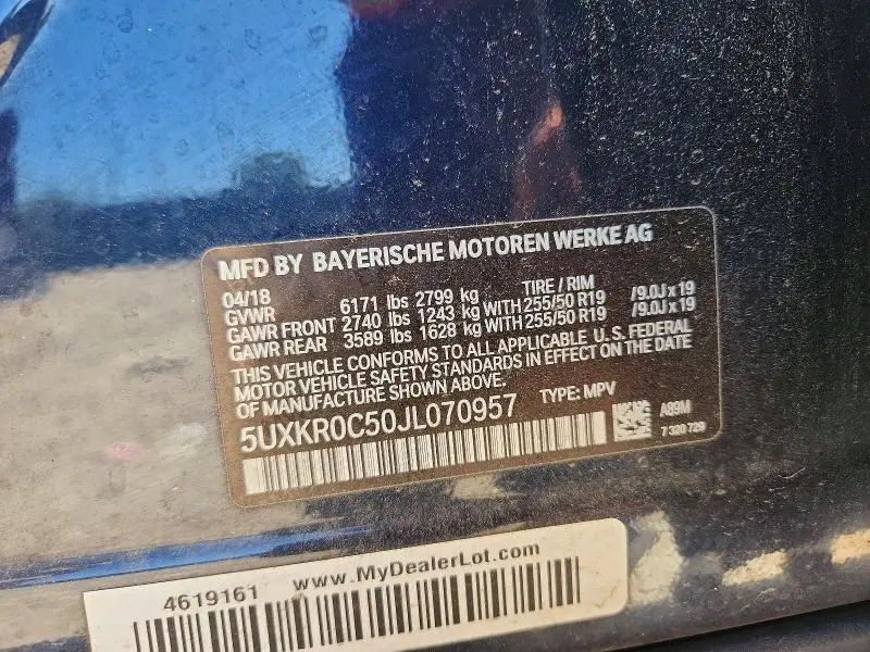 2018 BMW X5 XDRIVE35I  