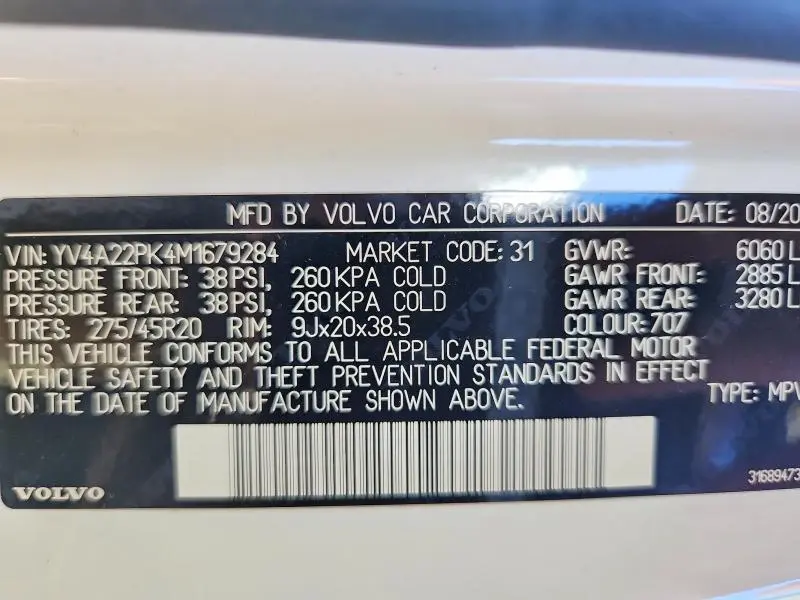 2021 VOLVO XC90 T6 MOMENTUM  