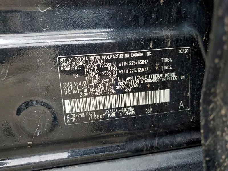 2021 TOYOTA RAV4 XLE  