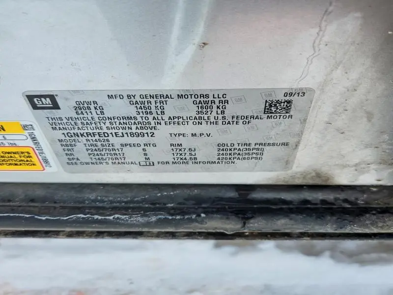 2014 CHEVROLET TRAVERSE LS  