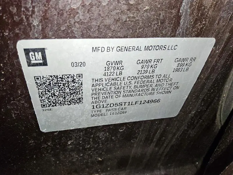 2020 CHEVROLET MALIBU LT  