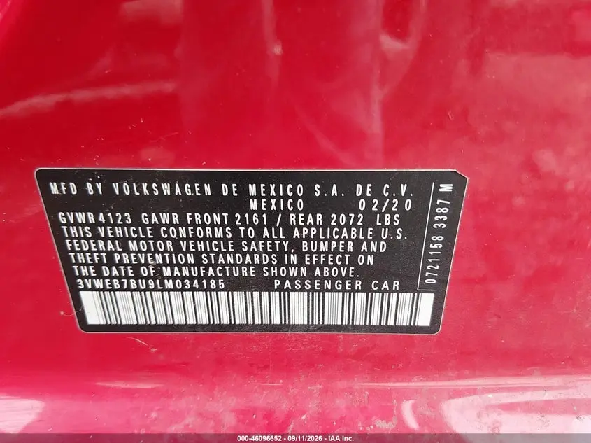 2020 VOLKSWAGEN JETTA 1.4T SEL