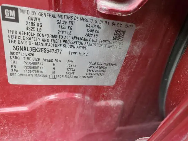 2014 CHEVROLET CAPTIVA LT  