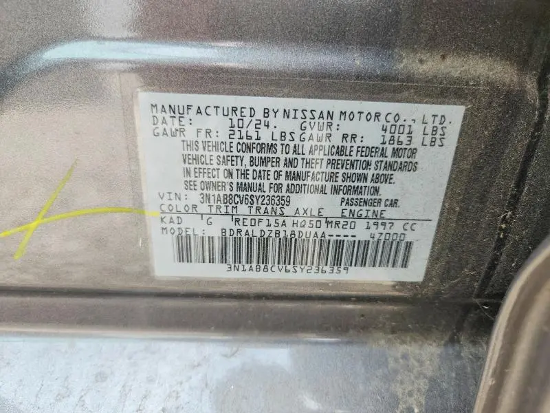 2025 NISSAN SENTRA SV  