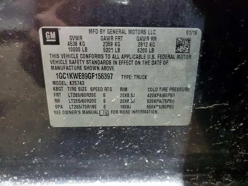 2016 CHEVROLET SILVERADO K2500 HEAVY DUTY LTZ  