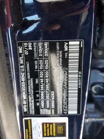 2016 MERCEDES-BENZ GLE 350 4MATIC  