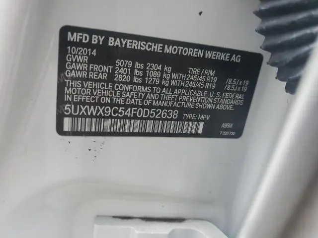 2015 BMW X3 XDRIVE28I  