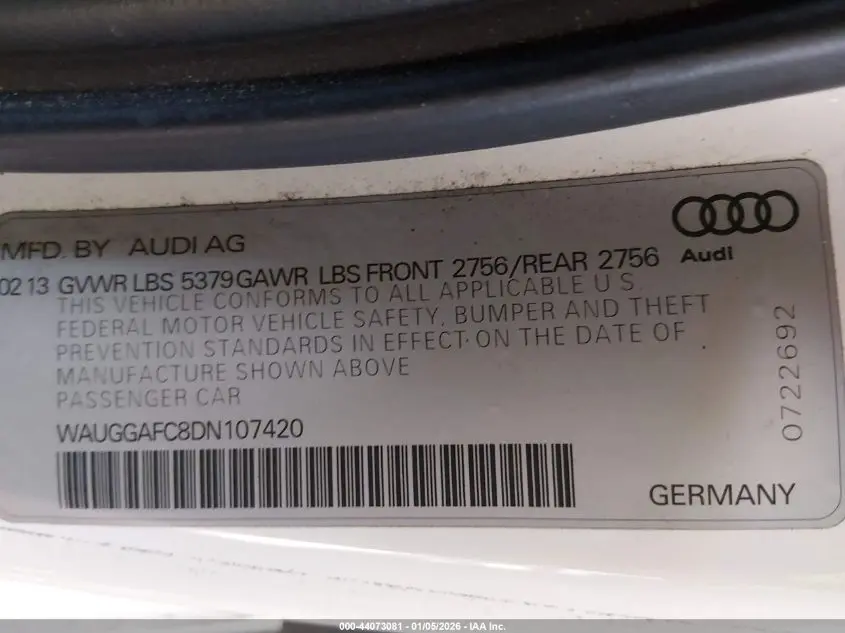 2013 AUDI A6 3.0T PREMIUM