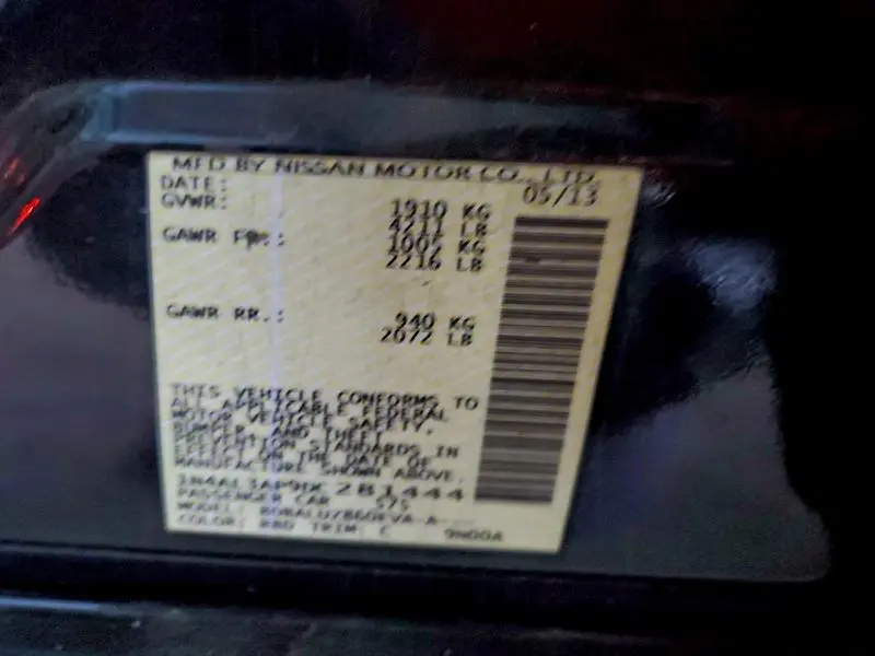 2013 NISSAN ALTIMA 2.5  