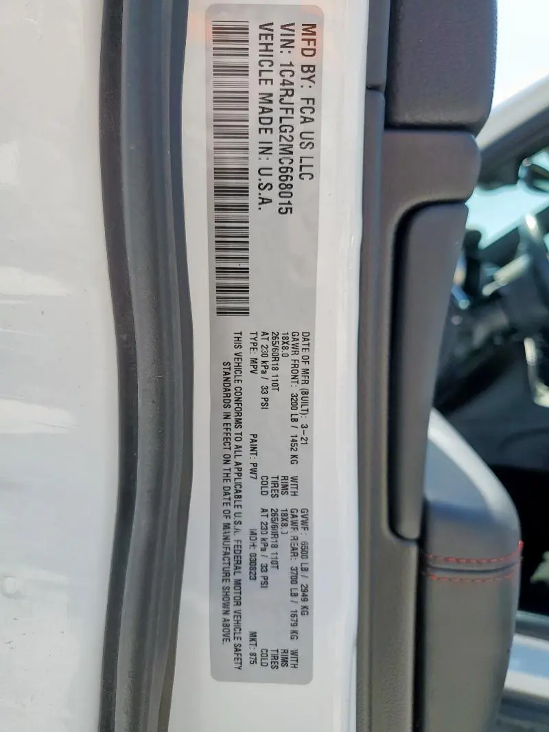 2021 JEEP GRAND CHEROKEE TRAILHAWK  
