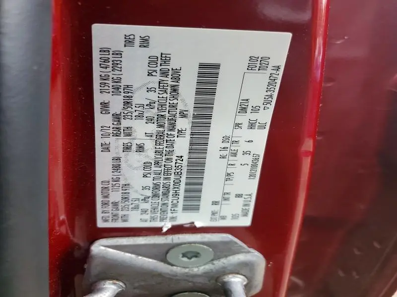 2013 FORD ESCAPE SEL  