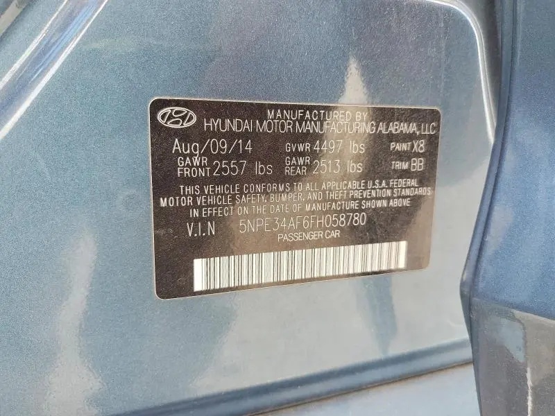 2015 HYUNDAI SONATA LIMITED  