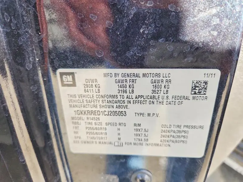 2012 GMC ACADIA SLT-1  