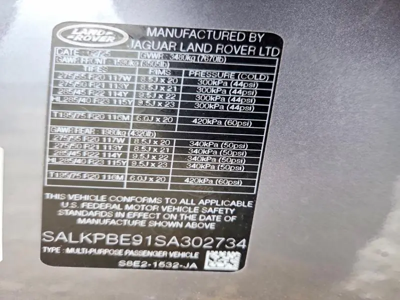 2025 LAND ROVER RANGEROVER   
