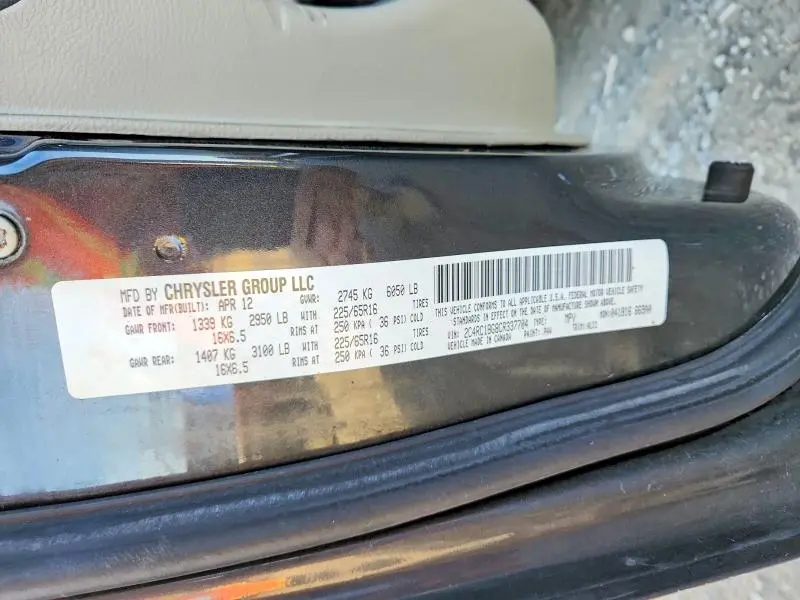 2012 CHRYSLER TOWN & COUNTRY TOURING  