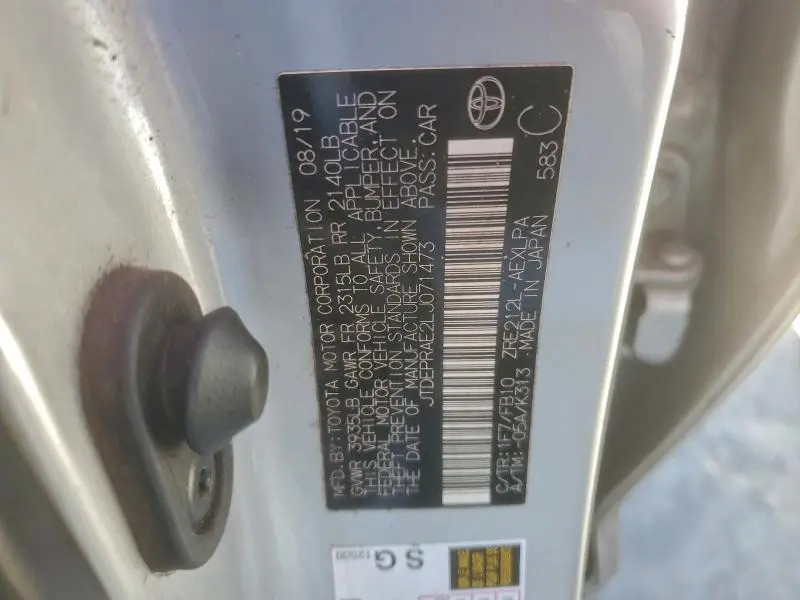 2020 TOYOTA COROLLA LE  