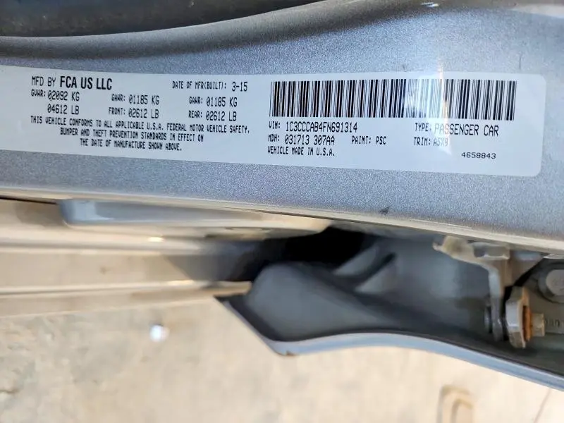 2015 CHRYSLER 200 LIMITED  
