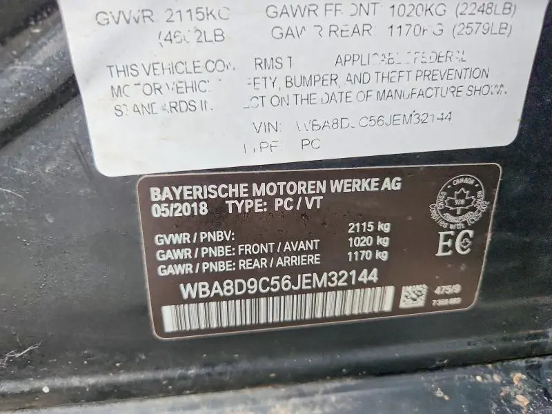 2018 BMW 330 XI  