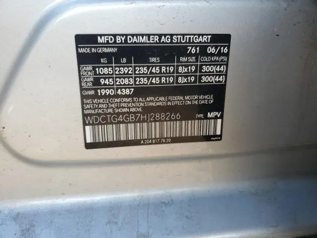 2017 MERCEDES-BENZ GLA 250 4MATIC  