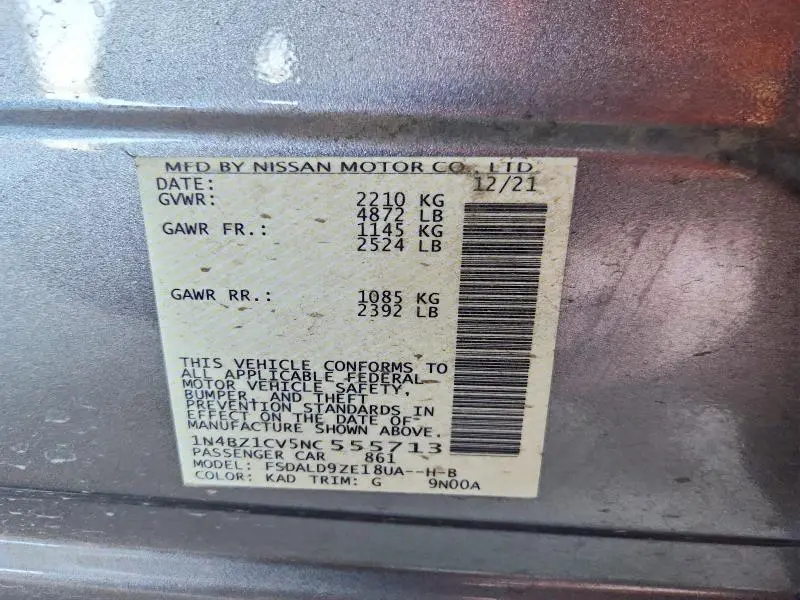 2022 NISSAN LEAF SV PLUS  