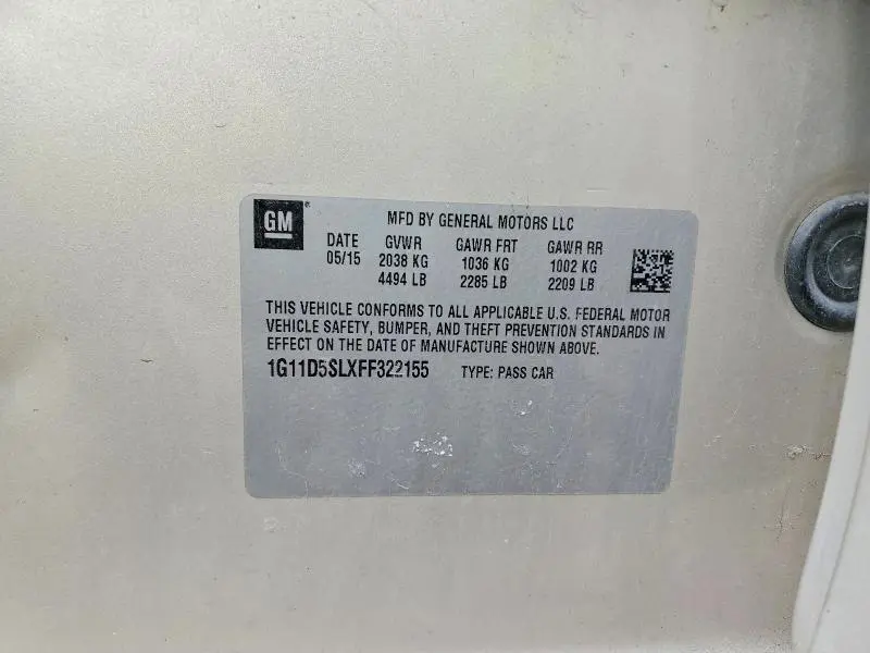 2015 CHEVROLET MALIBU 2LT  