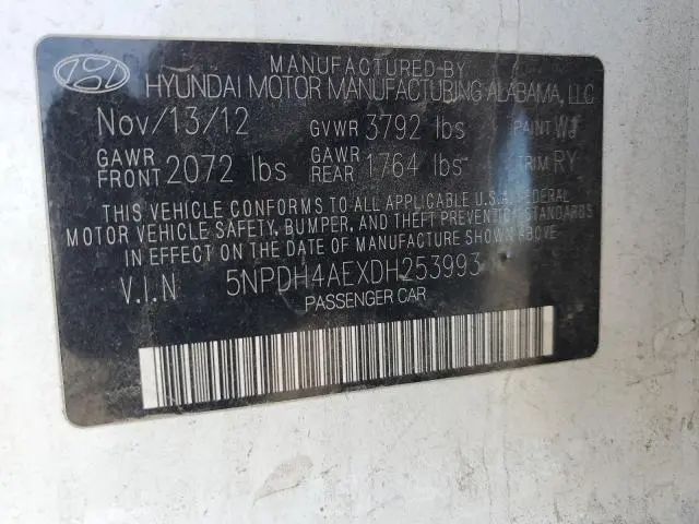 2013 HYUNDAI ELANTRA GLS  