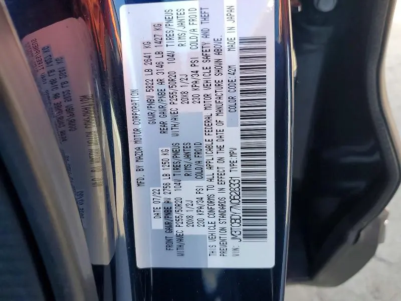 2022 MAZDA CX-9 GRAND TOURING  