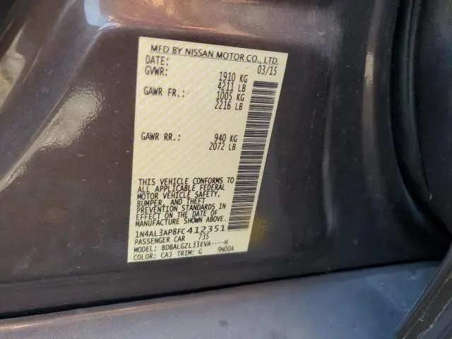 2015 NISSAN ALTIMA 2.5  