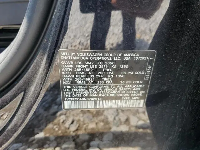 2022 VOLKSWAGEN ATLAS CROSS SPORT SEL PREMIUM R-LINE  