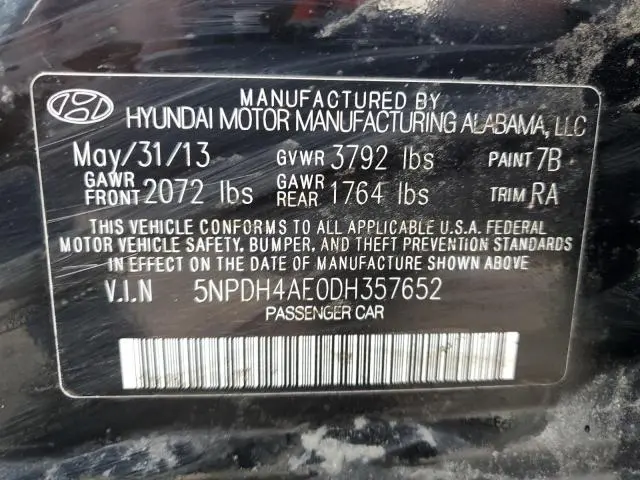 2013 HYUNDAI ELANTRA GLS  