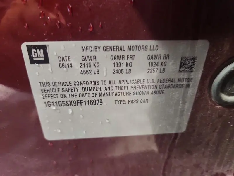 2015 CHEVROLET MALIBU LTZ  