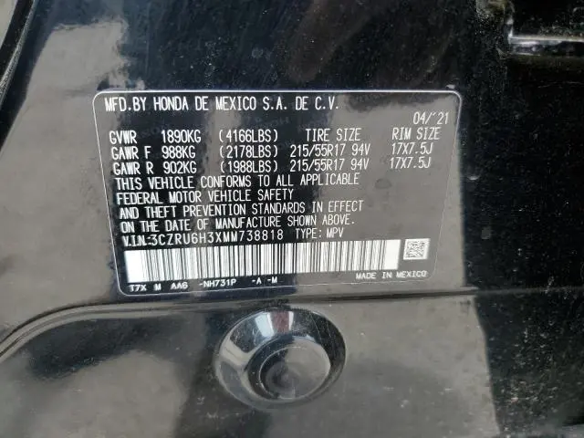 2021 HONDA HR-V LX  