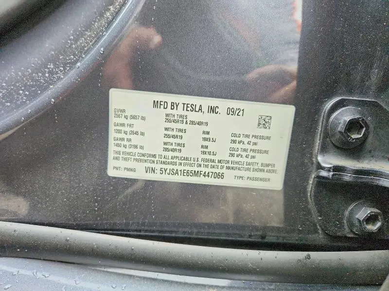 2021 TESLA MODEL S   