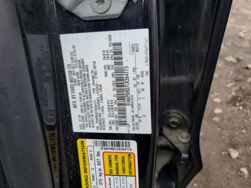 2020 FORD FUSION SE  