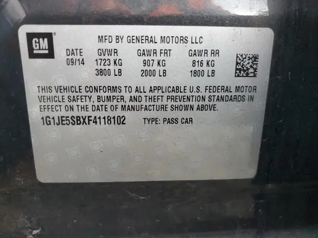 2015 CHEVROLET SONIC LTZ  